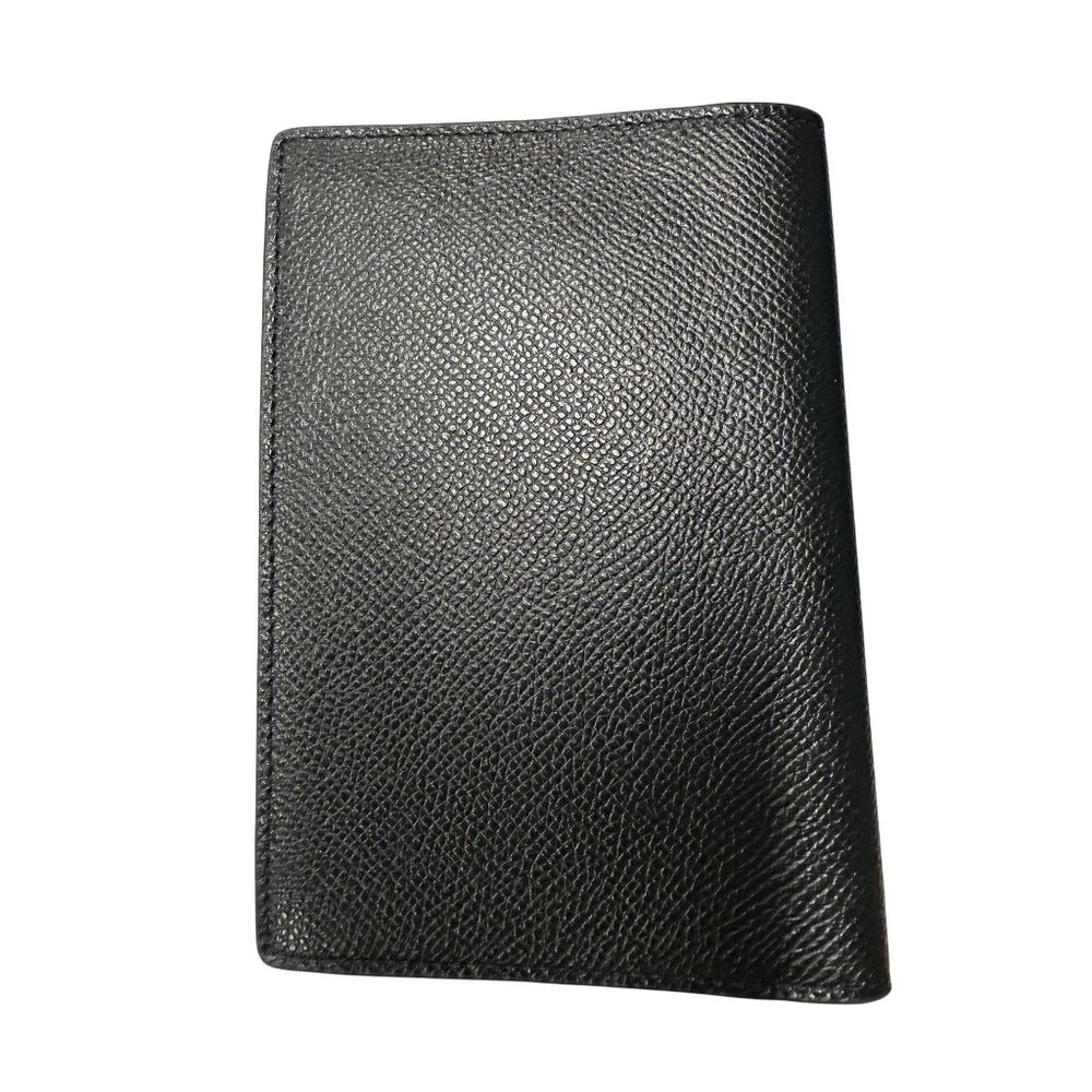 Balenciaga Black Leather Passport Holder W/ Gold Embossed Logo & Multiple Card S - Picture 2 of 6